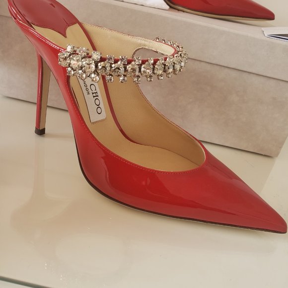 ❌SOLD❌Jimmy Choo Bing 100 Patent Leather Mules - Picture 3 of 8